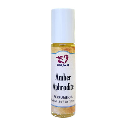 Picture of Amber Aphrodite Perfume Oil | .03 oz/10 ml Roll On Bottle with Organic Jojoba Oil | Made in Santa Barbara, California (Amber Aphrodite)