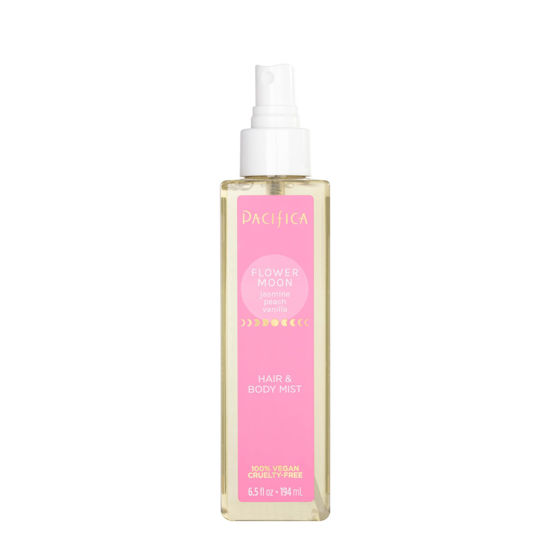 Picture of Pacifica Hair Perfume & Body Fragrance Spray Mist - Flower Moon with Jasmine, Peach & Vanilla - Alcohol-Free, Vegan & Cruelty-Free, 6.5 oz
