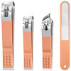 Picture of Nail Clippers for Men Women, 4 PCS Nail Clipper Set, Premium Toenail Clippers, Fingernail Clipper, Ultra Sharp Toe Nail Clippers, Nail Cutter, Finger Nail Clippers Adult, Rose Gold