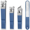 Picture of Nail Clippers for Men Women, 4 PCS Nail Clipper Set, Premium Toenail Clippers, Fingernail Clipper, Ultra Sharp Toe Nail Clippers, Nail Cutter, Finger Nail Clippers Adult, Blue
