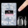 Picture of UNA GELLA Short Oval Gel x Nail Tips, 312Pcs Pre-shaped Half Matte Short Oval Round Nail Tips Full Cover Clear Acrylic Press on Fake Nails No Filed for Nail Extension Art DIY Nail Salon 12 Sizes