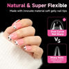 Picture of UNA GELLA Short Oval Gel x Nail Tips, 312Pcs Pre-shaped Half Matte Short Oval Round Nail Tips Full Cover Clear Acrylic Press on Fake Nails No Filed for Nail Extension Art DIY Nail Salon 12 Sizes