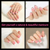 Picture of UNA GELLA Short Oval Gel x Nail Tips, 312Pcs Pre-shaped Half Matte Short Oval Round Nail Tips Full Cover Clear Acrylic Press on Fake Nails No Filed for Nail Extension Art DIY Nail Salon 12 Sizes