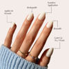 Picture of Glamnetic Press On Nails - White Swan | Opaque Classic Off White Short Oval False Nails, Reusable Stick On Fake Nails with Glue | Salon Quality | 15 Sizes - 30 Nail Kit