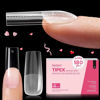 Picture of Beetles Tipex Instant Apex Nail Tips,180Pcs Pre-building & Pre-Etched Gel Nail Tips Long Square Thicker Acrylic Nails Strong Full Cover False Nail Extension Building Gel Press-on Nails for Flat Nails