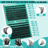 Picture of Lash Clusters Kit 280Pcs,60D 80D Eyelash Extension Kit,Lash Bond and Seal Waterproof,Lash Remover for Individual Cluster Lashes Kit,Lash Applicator Tool for DIY Lash Extension Kit(D-Mix9-16mm Kit)