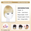 Picture of NAYOO Clip in Bangs - 100% Human Hair French Bangs Clip in Hair Extensions, Light Blonde French Bangs Fringe with Temples Hairpieces for Women Curved Bangs for Daily Wear