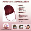 Picture of NAYOO Clip in Bangs - 100% Human Hair Wispy Bangs Clip in Hair Extensions, Red Air Bangs Fringe with Temples Hairpieces for Women Curved Bangs for Daily Wear