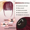 Picture of NAYOO Clip in Bangs - 100% Human Hair Wispy Bangs Clip in Hair Extensions, Red Air Bangs Fringe with Temples Hairpieces for Women Curved Bangs for Daily Wear