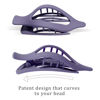 Picture of French Flat Hair Clips for Women - 6Pcs Flat Hair Claws for Thin Thick Hair Strong Hold No Slip Grip Hair Claw Clips for Women Girls (Matte Dark color(L:4.6 IN, W:1.97IN))