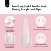 Picture of Beetles Tipex Instant Apex Nail Tips, 192Pcs Medium Stiletto Acrylic Nails Pre-Building Pre-Etched Thicker Gel Nail Tips - 16 Sizes Strong Full Cover Valentine's Day Gifts for Women