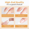 Picture of modelones Short Round Nail Tips, Pre-shaped Full Cover Fake Nails Soft Gel Acrylic Nail Tips 216PCS 12Sizes