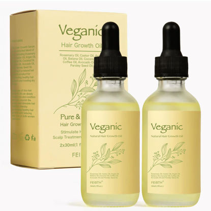 Picture of Veganic Hair Growth Oil, Veganic Natural Hair Growth Oil, Veganic Hair Oil for Hair Growth for Men and Women 2pcs