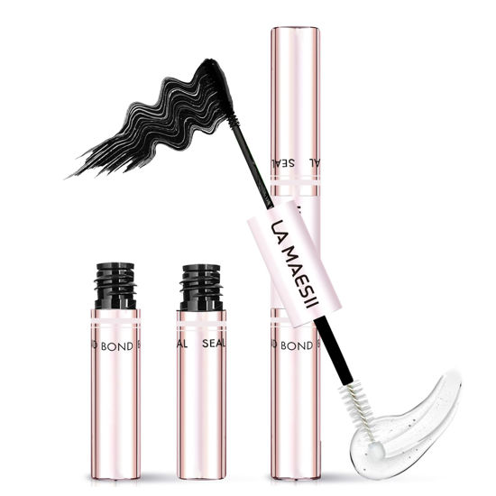 Picture of LA MAESII Lash Cluster Glue Lash Bond and Seal Waterproof Lash Glue for Eyelash Clusters 10ml Bond and Seal Lash Glue 2-in-1 Eyelash Glue Home Use Strong Hold 72H