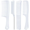 Picture of SALONSILK Combs for Women and Men, 4PCS Translucent Professional Comb Set, Wide Tooth Combs Rat Tail Fine Tooth Hair Comb for All Hair Types