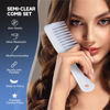 Picture of SALONSILK Combs for Women and Men, 4PCS Translucent Professional Comb Set, Wide Tooth Combs Rat Tail Fine Tooth Hair Comb for All Hair Types