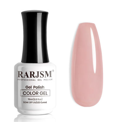 Picture of RARJSM Nude Gel Nail Polish Gray Mauve Pink Neutral Skin Tone Sheer Jelly Gel Polish 1PC 15ml Single Bottle Cream Transparent Pink Nail Gel Polish Soak off UV LED Cured for Home Salon DIY Manicure