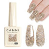 Picture of CANNI Glitter Gel Nail Polish 1pcs 9ml Nail Gel Soft Amber color Glitter Nail Polish Soak Off Uv LED Nail Lamp Dawn Crystal Flash Series Nail Art Manicure Salon DIY Home