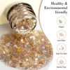 Picture of CANNI Glitter Gel Nail Polish 1pcs 9ml Nail Gel Soft Amber color Glitter Nail Polish Soak Off Uv LED Nail Lamp Dawn Crystal Flash Series Nail Art Manicure Salon DIY Home