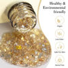 Picture of CANNI Glitter Gel Nail Polish 1pcs 9ml Nail Gel Stone Color Glitter Nail Polish Soak Off Uv LED Nail Lamp Dawn Crystal Flash Series Nail Art Manicure Salon DIY Home