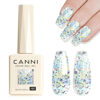 Picture of CANNI Glitter Gel Nail Polish 1pcs 9ml Nail Gel Blue Romance color Glitter Nail Polish Soak Off Uv LED Nail Lamp Dawn Crystal Flash Series Nail Art Manicure Salon DIY Home