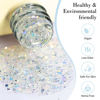 Picture of CANNI Glitter Gel Nail Polish 1pcs 9ml Nail Gel Blue Romance color Glitter Nail Polish Soak Off Uv LED Nail Lamp Dawn Crystal Flash Series Nail Art Manicure Salon DIY Home
