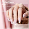 Picture of RARJSM Nude Gel Nail Polish Pale Mavue Neutral Nude Colors Skin Tone Cameo Gel Polish Single Bottle 15ml Jelly Sheer Transparent Polish Soak off UV LED Cured for Winter Home Salon DIY French Manicure