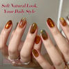 Picture of Born Pretty Jelly Gel Nail Polish, Sheer Transparent Crystal Gel Nail Polish, Christmas Brown Red Orange Green Blue Fall Winter Soak off Nail Polish Manicure DIY Home Salon Christmas Gift 7ml 6colors