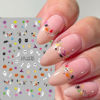 Picture of 6 Sheets Halloween Nail Art Stickers 3D Self Adhesive Cute Coal Ball Ghost Skull Designs Halloween Nail Stickers Pumpkin Spider Web Stars Bat Nail Decals Stickers Halloween Nail Art Supplies for Women