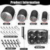 Picture of 4 Sizes Self-Grip Hair Rollers Set - 50 Pcs Jumbo Curlers for Long, Short Hair and Bangs (25mm, 36mm, 48mm, 60mm) With Clips, Black