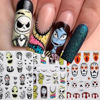 Picture of Halloween Nail Art Stickers 5D Embossed Scary Ghost Nightmare 3D Self-Adhesive Nail Decals Terror Scar Mask Designs Nail Supplies Halloween DIY Manicure Decorations for Women