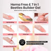 Picture of Beetles Builder Gel for Nails, Hema Free Nude Pink Jelly Building Nail Gel 5 in 1 Builder Strengthener Gel Pink Color Delicate Rose Hard Jelly Gel for Nails Builder Extension for Nails Art Design