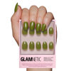 Picture of Glamnetic Press On Nails - Moss Green | Opaque Earthy Green Short Oval False Nails, Reusable Stick On Fake Nails with Glue | Salon Quality | 15 Sizes - 30 Nail Kit