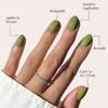 Picture of Glamnetic Press On Nails - Moss Green | Opaque Earthy Green Short Oval False Nails, Reusable Stick On Fake Nails with Glue | Salon Quality | 15 Sizes - 30 Nail Kit