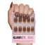 Picture of Glamnetic Press On Nails - Chocolate Brown | Opaque Muted Soft Brown Short Oval False Nails, Reusable Stick On Fake Nails with Glue | Salon Quality | 15 Sizes - 30 Nail Kit
