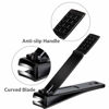 Picture of Nail Clippers Set, Sharp Stainless Steel Fingernail and Toenail Clippers, Black Nail Cutter, Large and Large 2 Piece Set. (Large/Large)