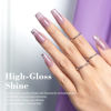 Picture of RARJSM Sheer Purple Gel Nail Polish Translucent Clear Gel Polish French Manicure Milky Natural Transparent Gel Polish Grey Purple LED UV Curing Requires Single Bottle 15ml for Home Salon Nail Art DIY