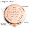 Picture of COYOAL Niece Gifts from Aunt Uncle, I Love You Personalized Compact Mirror for Women Teen Girls, Sentimental Niece Present for Valentines Day, Birthday