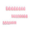 Picture of Foccna Press on Nails Long Rhinestone Pink Fake Nails Black Nails Square Bling Glossy 3D Flower False Nail Tips Artificial Nails Finger Manicure for Women and Girls-24pcs (Long Nails 5)