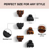 Picture of Kitsch Small Hair Clips for Women, Recycled Plastic Small Claw Clips & Mini Claw Clips for Hair, Mini Hair Clips for Thin Hair, Tiny Jaw Clip for Hair, 6 pcs (Tortoise & Black) - Valentines Day Gifts