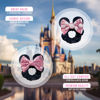Picture of Styla Hair 2pk Mouse Ear Scrunchies for Kids Velvet Hair Bow Scrunchies for Women - Sparkle Sequins Mouse Hair Bands for Pony Tail (Light Pink)