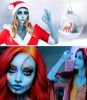 Picture of Go Ho Light Blue Face Paint Stick(0.85oz),Water Based Blue Body Paint Washable,Face Paint Kit Covers Oil-Free,Halloween Cosplay SFX Corpse Bride Sally Makeup