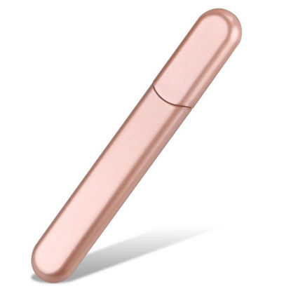 Picture of MiDenso Premium Glass Nail File with Case, Crystal Diamond Salon Best Beauty Nail Buffer for Natural and Acrylic Nails Christmas Gift for Woman and Man,Pink