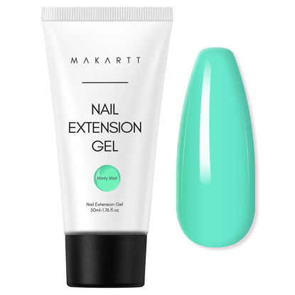 Picture of Makartt Poly Nail Gel-50ML Gel Builder-Mint Green Color for Nail Extension Strengthener 3D Diy,Resistent Hard Gel Manicure Nail Art Home-Minty Mist