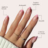 Picture of Glamnetic Press On Nails - Pink Macaron | Semi-Transparent Pastel Light Pink French Tip Short Almond False Nails, Reusable Stick On Fake Nails with Glue | Salon Quality | 15 Sizes - 30 Nail Kit