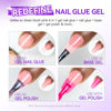 Picture of Gelike EC Sheer Blush Pink Nail Glue Gel - 6 in 1 Nail Glue Nude Pink for Clear Acrylic Nail French Manicure,Long Lasting Adhesive UV Nail Glue for Clear Press On Nail Tips,UV Cure Required