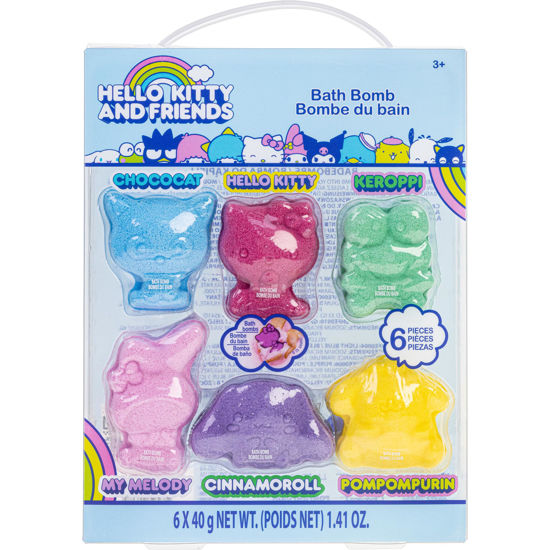 Picture of Hello Kitty and Friends Bath Bombs Set, 6 Piece, Bubblegum Scented - Ages 3+ Character Molded - Fun & Bright Colors - Bath Time Fun, Great Birthday Gifts, Stocking Stuffers, by Townley Girl