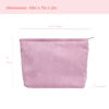 Picture of PAZIMIIK Makeup Bag Large Zipper Corduroy Make Up Pouch for Purse Travel Canvas Cosmetic Organizer for Women Brush Storage,Pink