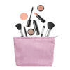Picture of PAZIMIIK Makeup Bag Large Zipper Corduroy Make Up Pouch for Purse Travel Canvas Cosmetic Organizer for Women Brush Storage,Pink