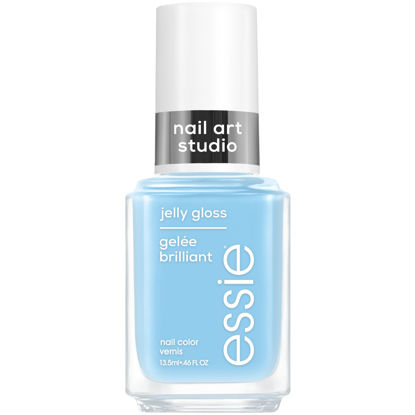 Picture of essie Nail Art Studio Jelly Gloss Nail Polish, Vegan, Sheer Blue Nail Polish, Sky Jelly, 0.46 Fl Oz